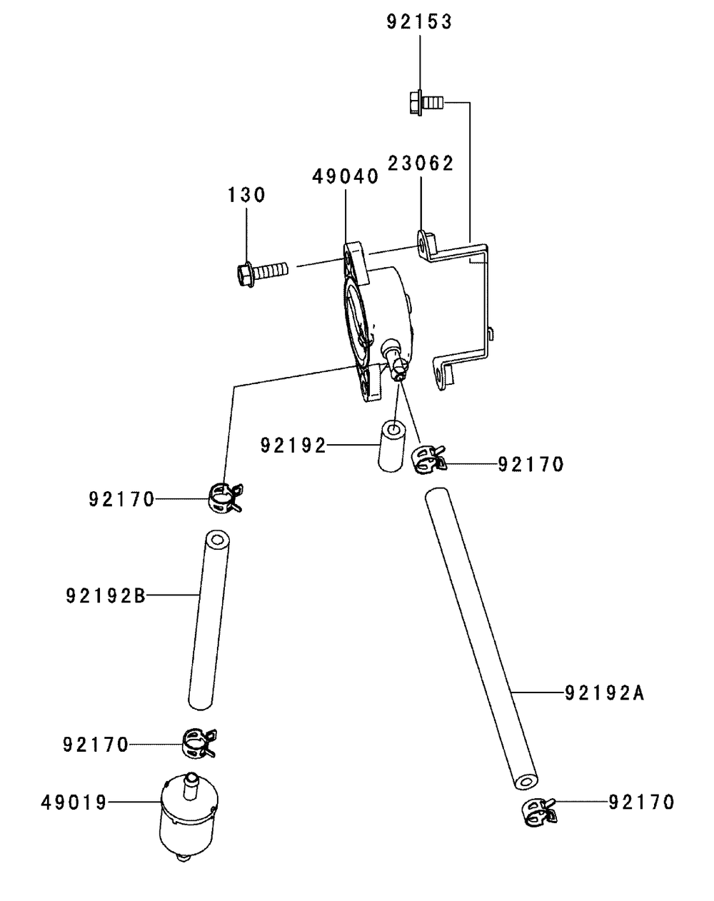 Kawasaki Fx850v-As00 Fuel Tank And Fuel Valve Diagram and Parts List for M60-KW (53AI8CT6050-31HP-OHV)(2010) Cub Cadet Lawn Tractor